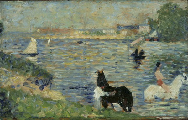 Image redimensionée 31 -  Georges Seurat - Chevaux dans l'eau.jpg 